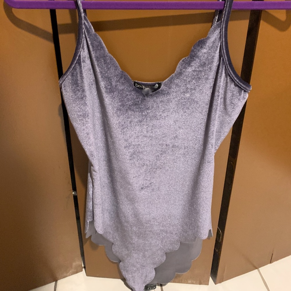 Boohoo Velour-Style Bodysuit